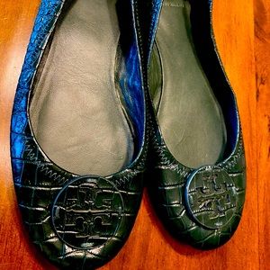 Tory Burch ballet flats - 10 - forest green - worn once for a couple hours